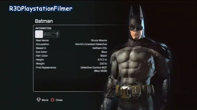 Batman Arkham City Bruce Wayne & Batman Info