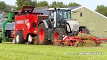 Grass Raking Baling & Wrapping in one pass | Fendt 936 Vario Black Beauty | De Buck