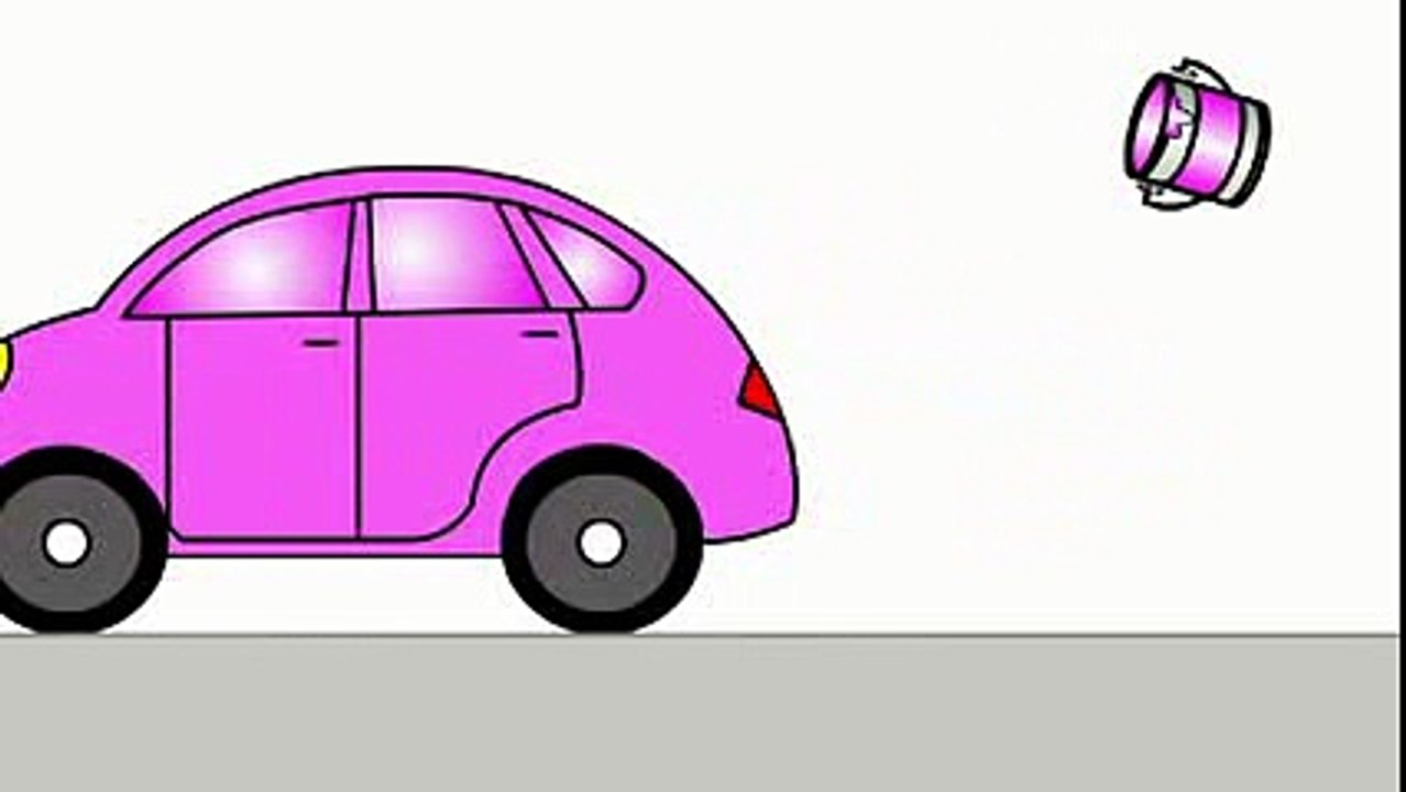 Smart Kids Learn Color Cartoons for Children 5- Coloured Cars [聪明的孩子创建具有彩色形状] ABC 123 - YouTube