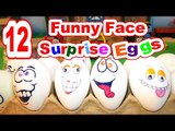 Surprise Eggs Funny Faces Arts and Crafts with Stickers and Nursery Rhymes