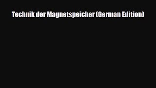Read ‪Technik der Magnetspeicher (German Edition)‬ PDF Online