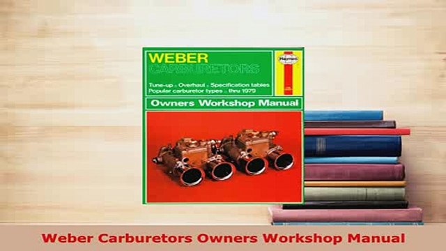 Download Weber Carburetors Owners Workshop Manual PDF Full Ebook