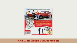 Download  Suzuki Samurai  Sidekick Geo Tracker 1986 Thru 1996 All Models Haynes Automotive Repair PDF Online