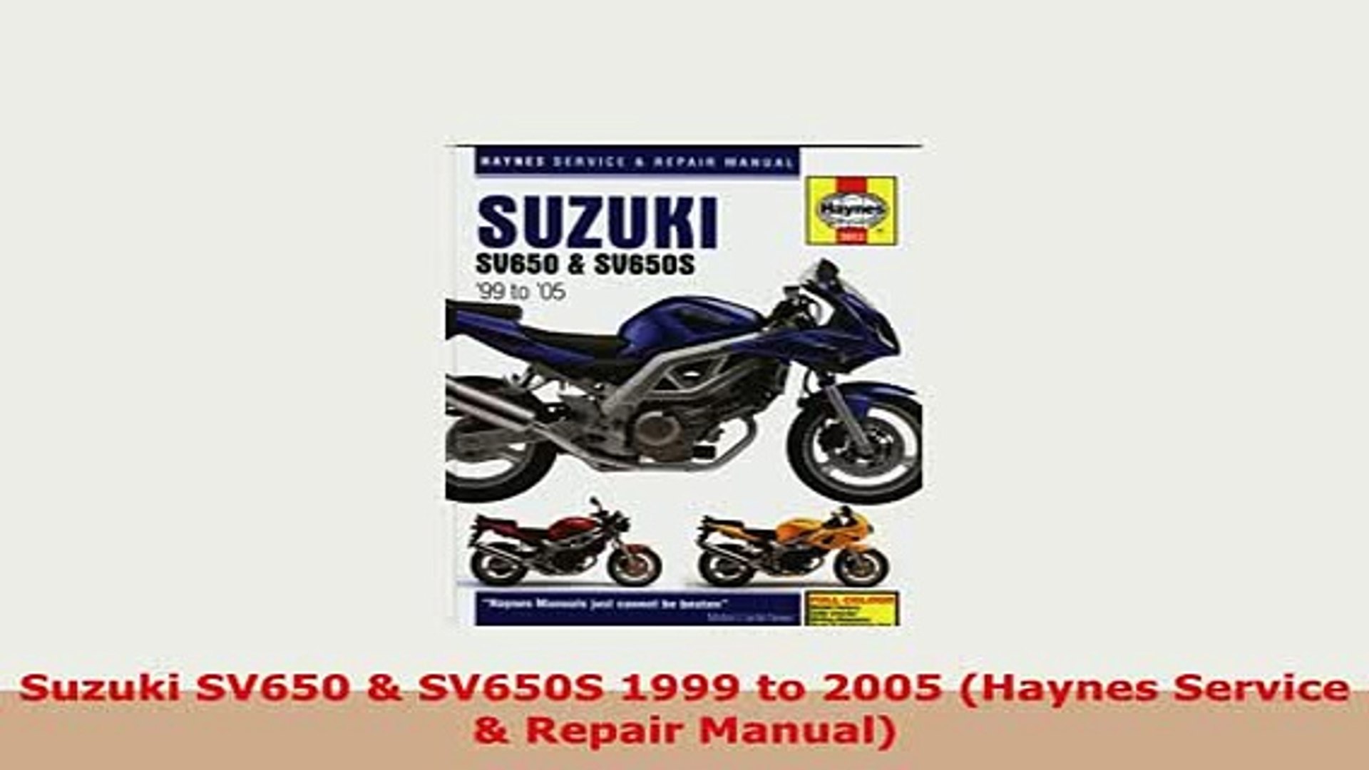 Sv650 service manual