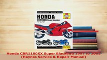PDF  Honda CBR1100XX Super Blackbird 1997 to 2002 Haynes Service  Repair Manual Download Full Ebook