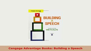 Download  Cengage Advantage Books Building a Speech Read Online