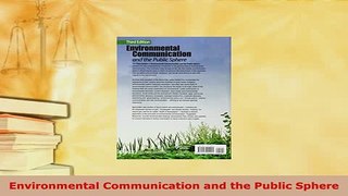 PDF  Environmental Communication and the Public Sphere Free Books