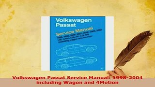PDF  Volkswagen Passat Service Manual 19982004 including Wagon and 4Motion PDF Online