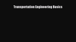 Download Transportation Engineering Basics PDF Free