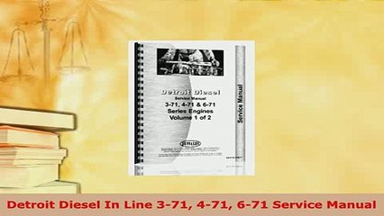 PDF  Detroit Diesel In Line 371 471 671 Service Manual Free Books