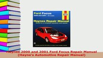 Download  Haynes 2000 and 2001 Ford Focus Repair Manual Haynes Automotive Repair Manual PDF Full Ebook
