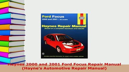 Download  Haynes 2000 and 2001 Ford Focus Repair Manual Haynes Automotive Repair Manual PDF Full Ebook
