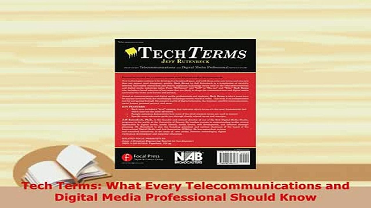 Download  Tech Terms What Every Telecommunications and Digital Media Professional Should Know PDF Full Ebook