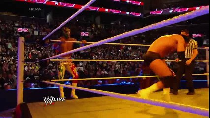 Sin Cara with Scooby-Doo by his side battles Damien Sandow: Raw, March 24, 2014  Scooby Doo