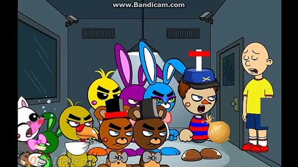 caillou inflates mangle and gets stuffed in a suit