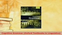 PDF  Cognitive Grammar Oxford Textbooks in Linguistics Read Online