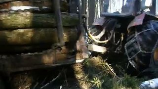 Belarus Mtz 1025 difficult conditions in the forest
