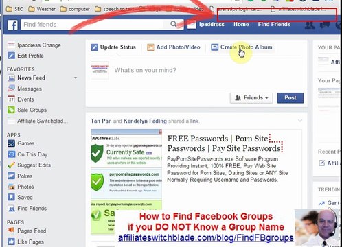How to Find Specific Facebook Groups IF you do Not Know the Specific Name of a Group