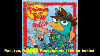 Phineas and Ferb Holiday Favorites -Run Rudolph Run Lyrics(HD)