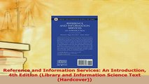 PDF  Reference and Information Services An Introduction 4th Edition Library and Information PDF Online