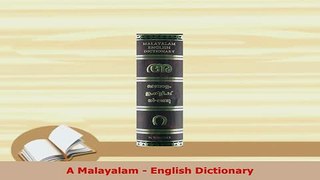 Download  A Malayalam  English Dictionary Read Online