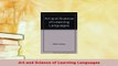 PDF  Art and Science of Learning Languages PDF Book Free