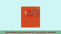 Download  Routledge Encyclopedia of Translation Studies Read Online