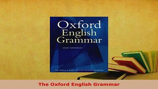 Download  The Oxford English Grammar Free Books