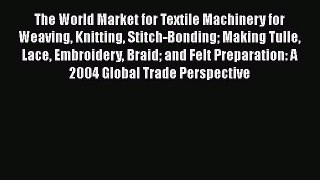 [PDF] The World Market for Textile Machinery for Weaving Knitting Stitch-Bonding Making Tulle