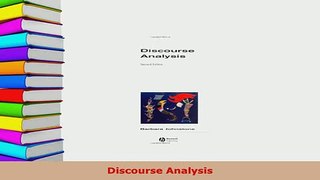 PDF  Discourse Analysis Ebook