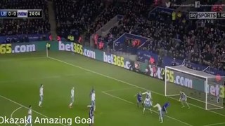 Okazaki amazing goal!Leicester - Newcastle 1-0 (FULL HD)
