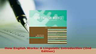 PDF  How English Works A Linguistic Introduction 2nd Edition PDF Book Free