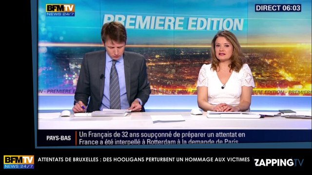 Attentats de Bruxelles : L’hommage aux victimes perturbé par des hooligans (Vidéo)