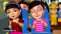 Wheels On The Bus Go Round And Round New - 3D Animation Nursery Rhymes & Songs For Children [HD, 720p]