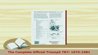 PDF  The Complete Official Triumph TR7 19751981 PDF Full Ebook
