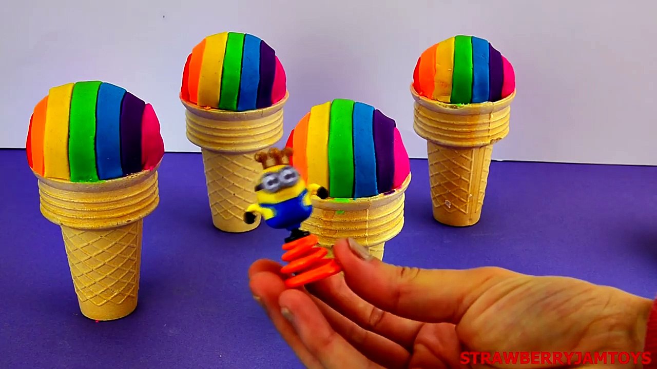 Batman Play Doh Minions Spongebob LPS Moshi Monsters Surprise Eggs by StrawberryJamToys