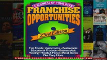 Franchise Opportunities A Business of Your Own