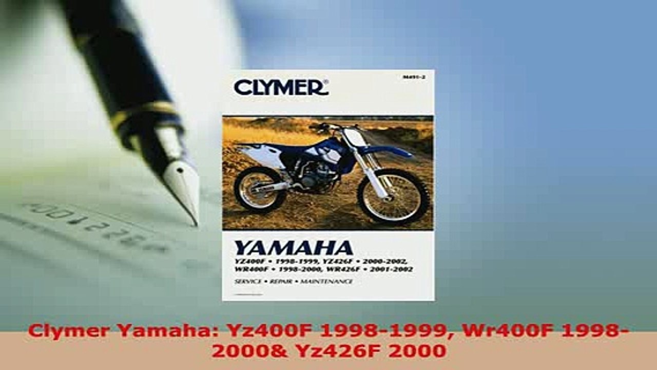 CLYMER Repair Manual for Yamaha YZ400F WR400F /& WR426F YZ426F
