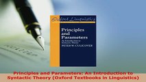 Download  Principles and Parameters An Introduction to Syntactic Theory Oxford Textbooks in PDF Full Ebook