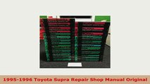 Download  19951996 Toyota Supra Repair Shop Manual Original Download Online