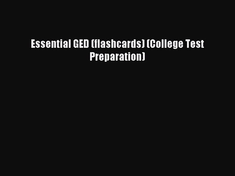 Download Essential GED (flashcards) (College Test Preparation) PDF Free