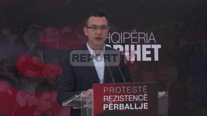 Report TV - Bogdani: Në orën 11 të vendosur  për të mbrojtur Parkun tek liqeni