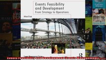 Events Feasibility and Development Events Management