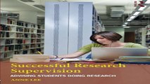 Download Successful Research Supervision  Advising students doing research