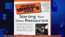 FULL PDF  The Complete Idiots Guide to Starting Your Own Restaurant