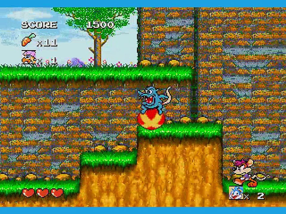 Tiny Toon Adventures - Buster's Hidden Treasure Sega Gameplay 1  TINY TOONS Old Cartoons