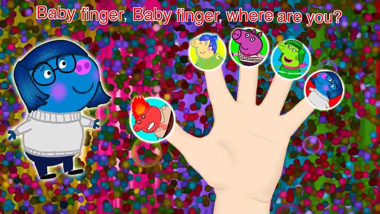 Peppa Pig Inside Out Finger Family / Nursery Rhymes and More Lyrics