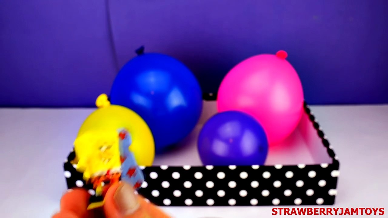 My Little Pony Balloon Surprise Eggs! Shopkins Cars 2 Spongebob Hello Kitty by StrawberryJamToys