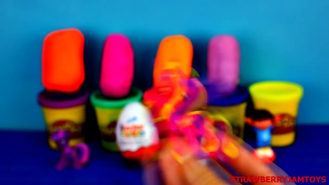 My Little Pony Play Doh Dora The Explorer MLP Kinder Surprise Cars 2 Surprise Eggs StrawberryJamToys