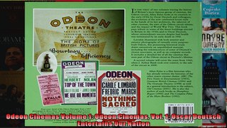 Odeon Cinemas Volume 1 Odeon Cinemas Vol 1 Oscar Deutsch Entertains Our Nation